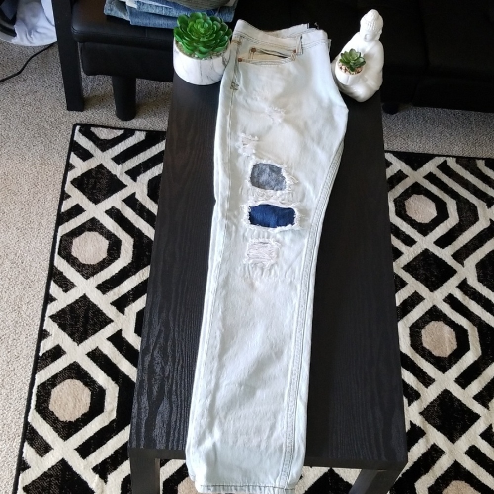 Slim for distressed jeans